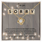 I'm so Sorry (Scrabble) - Love Knot Necklace