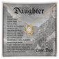 Daughter from Dad (Viking Card) - Love Knot Necklace