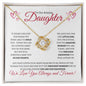 To Our Amazing Daughter from Mom and Dad (Valentine) - Love Knot Necklace