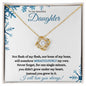 Adopted / Nonbiological Daughter (Blue Snowflake Christmas) -Love Knot Necklace