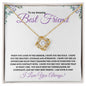 To My Amazing Best Friend / Bestie (Purple) - Love Knot Necklace