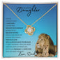 Precious Daughter from Dad (Blue Lion Card) - Love Knot Necklace