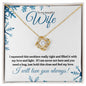 Beautiful Wife - Love & Light (Christmas Snowflake) -Love Knot Necklace