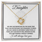 Daughter (Tree Roots Card() - Love Knot Necklace