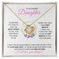 Daughter (Floral Ring Card) - Love Knot Necklace