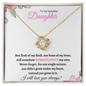 Nonbiological / Adopted Daughter (Pink Card) - Love Knot Necklace