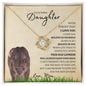 Daughter from Mom (Lioness Card) - Love Knot Necklace