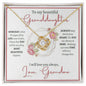Granddaughter (Floral Frame Card) - Love Knot Necklace