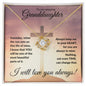 To My Amazing Granddaughter (Sunset Cross) - Love Knot Necklace