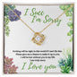 I Succ, I'm Sorry (Succulent Card) - Love Knot Necklace