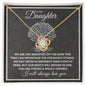 Daughter (Gray Tree Roots Card) - Love Knot Necklace
