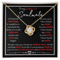 To My Smoking Hot Soulmate ( Red Hot Black Card) - Love Knot Necklace