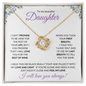 Daughter (Purple Card) - Love Knot Necklace