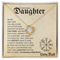 Daughter from Dad (Beige Viking Card) - Love Knot Necklace