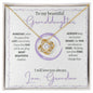Granddaughter (Purple Circle Card) -Love Knot Necklace