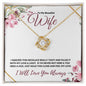 Beautiful Wife - Love & Light (Burgundy) - Love Knot Necklace