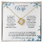 Wife (Snowflake Christmas Card) - Love Knot Necklace
