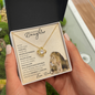 Precious Daughter from Dad (Beige Lion Card) - Love Knot Necklace