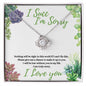 I Succ, I'm Sorry (Succulent Card) - Love Knot Necklace