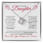 To Our Amazing Daughter from Mom and Dad (Valentine) - Love Knot Necklace