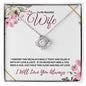 Beautiful Wife - Love & Light (Burgundy) - Love Knot Necklace