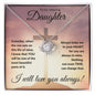 To My Amazing Daughter (Sunset Cross) -Love Knot Necklace