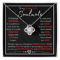 To My Smoking Hot Soulmate ( Red Hot Black Card) - Love Knot Necklace