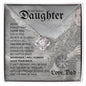 Daughter from Dad (Viking Card) - Love Knot Necklace