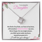 Nonbiological / Adopted Daughter (Pink Card) - Love Knot Necklace