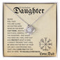 Daughter from Dad (Beige Viking Card) - Love Knot Necklace