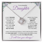 Daughter (Purple Card) - Love Knot Necklace