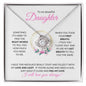 Daughter (Floral Ring Card) - Love Knot Necklace