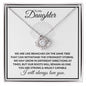 Daughter (Tree Roots Card() - Love Knot Necklace
