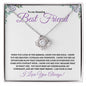 To My Amazing Best Friend / Bestie (Purple) - Love Knot Necklace