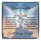 Granddaughter (Cross Card) - Love Knot Necklace