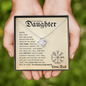 Daughter from Dad (Beige Viking Card) - Love Knot Necklace