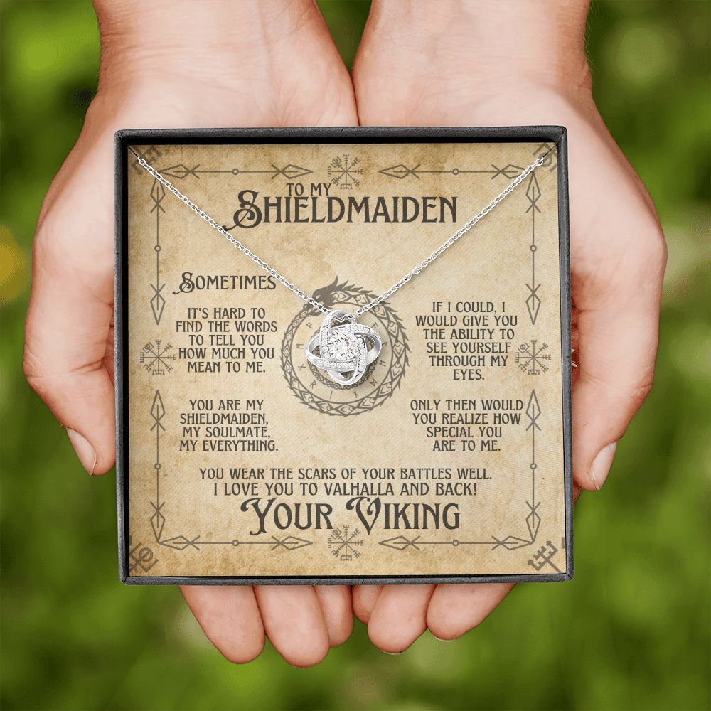To My Shieldmaiden (Viking Soulmate) - Love Knot Necklace