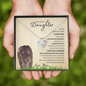 Daughter from Mom (Lioness Card) - Love Knot Necklace