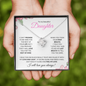 Daughter (Pink Card) - Love Knot Necklace