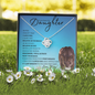 Beautiful Daughter (New Blue Lioness Card) - Love Knot Necklace