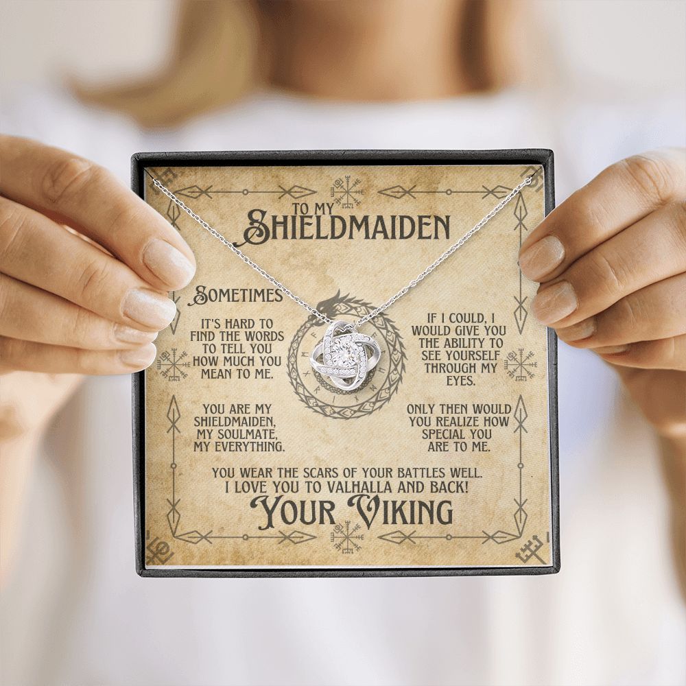 To My Shieldmaiden (Viking Soulmate) - Love Knot Necklace