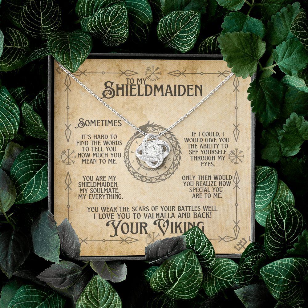 To My Shieldmaiden (Viking Soulmate) - Love Knot Necklace