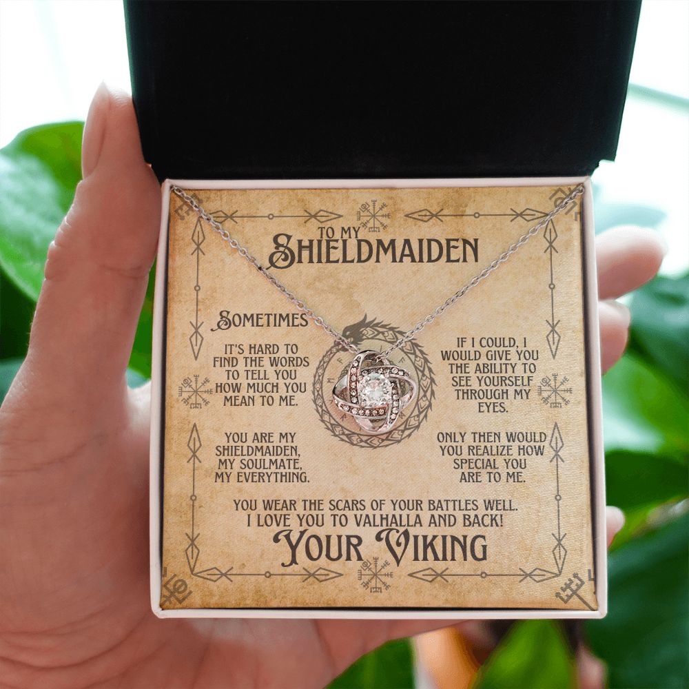 To My Shieldmaiden (Viking Soulmate) - Love Knot Necklace
