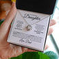 To My Beautiful Daughter (Classic Black and White) - Love Knot Necklace