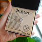 Daughter from Dad (Beige Viking Card) - Love Knot Necklace