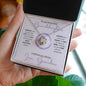 Granddaughter (Purple Circle Card) -Love Knot Necklace