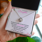Nonbiological / Adopted Daughter (Pink Card) - Love Knot Necklace