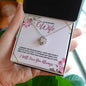 Beautiful Wife - Love & Light (Burgundy) - Love Knot Necklace