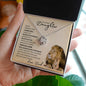 Badass Daughter From Dad (Lion Card) - Love Knot Necklace