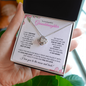 Granddaughter (Pink Card) - Love Knot Necklace